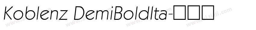 Koblenz DemiBoldIta字体转换